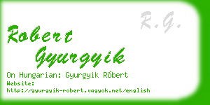 robert gyurgyik business card