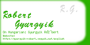 robert gyurgyik business card